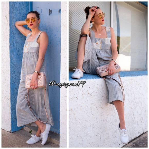 Madewell Pants - NWT, Madewell, Patchwork Wide Leg Jumpsuit